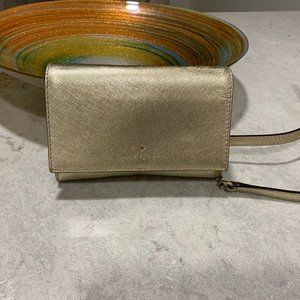 Kate Spade Metallic Gold Mini Crossbody Bag